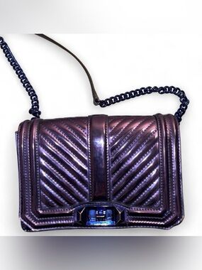 Rebecca Minkoff Iridescent Purple Quilted Crossbody